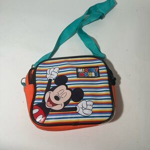 Vibrant Orange and Blue Mickey Mouse Bag